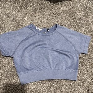 AYBL Heather Blue Athletic Crop Top